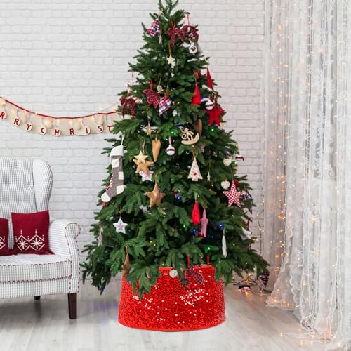 Bague de support de sapin de Noël à paillettes pour sublimer vos fêtes d'hiver - 6