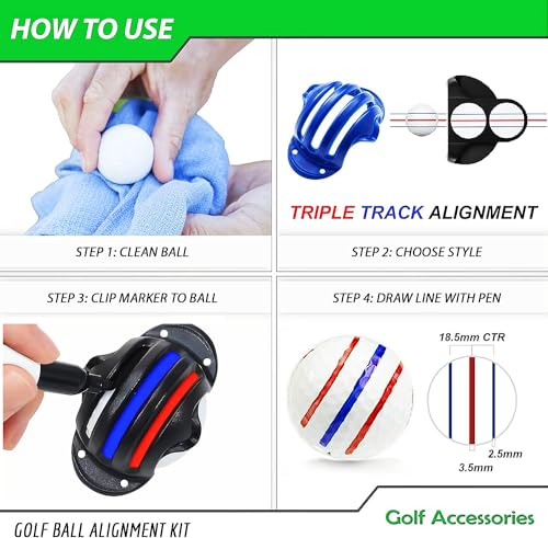 Professional 8 Pack Precision Golf Ball Marker