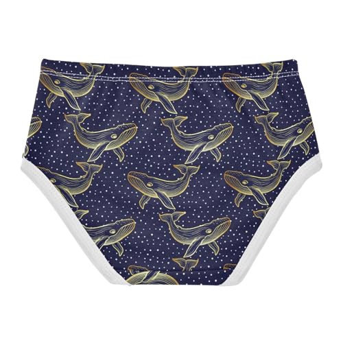 Ocean Whale Blue Toddler Girls's Underwear 2T 23031772