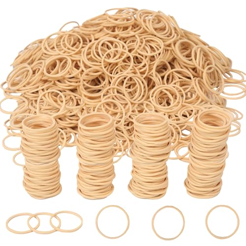 AIWOQI Rubber Bands Size #10 Beige 760 pcs Approximately 0.42 lb 1 inch Light Brown #10 Elastic Rubber Bands for Office Supplies - Thumbnail 6