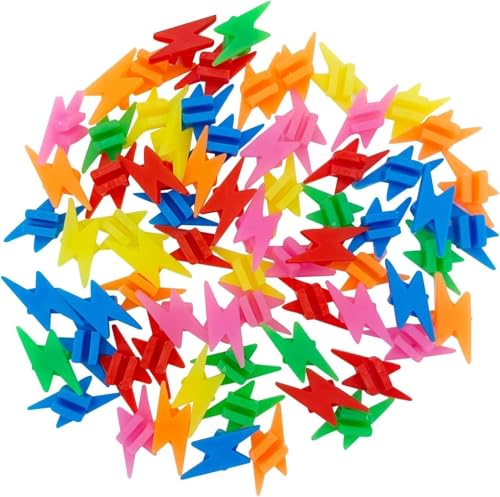 Vugyue 72Pcs Colorful Bike Spoke Beads and Decorations