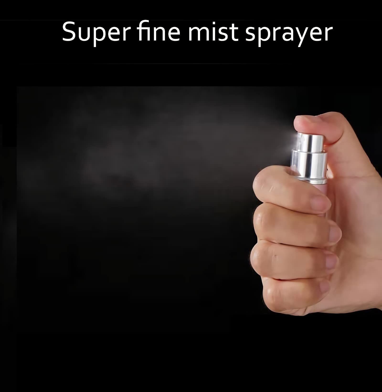 24 Piezas Mini 10 ml Aluminio Rosa Botella de Spray Pequeño Vidrio Vacías con Bomba en Spray de Niebla Fina Atomizador Muestra para Perfume Artículos de Agua Líquidos Cosmético Viaje