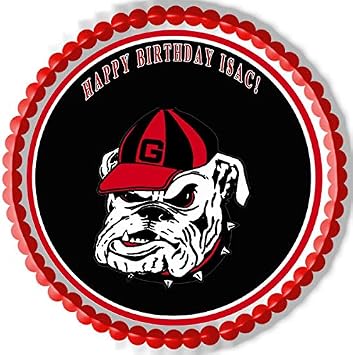 Georgia Bulldogs - Edible Cake Topper - 7.5" round