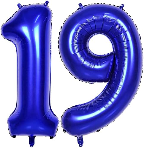 Navy Blue Number 10 Balloons, 40 Inch Navy Blue Helium Foil Number 10 Balloons, Large Number Age Balloon Self Inflating for Boys Girls 10th Birthday Wedding Anniversary Party Decorations(Digital 10)