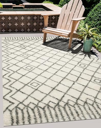 Alfombra vinilo salón lavable Asilah 100x160 impermeable para terraza 2