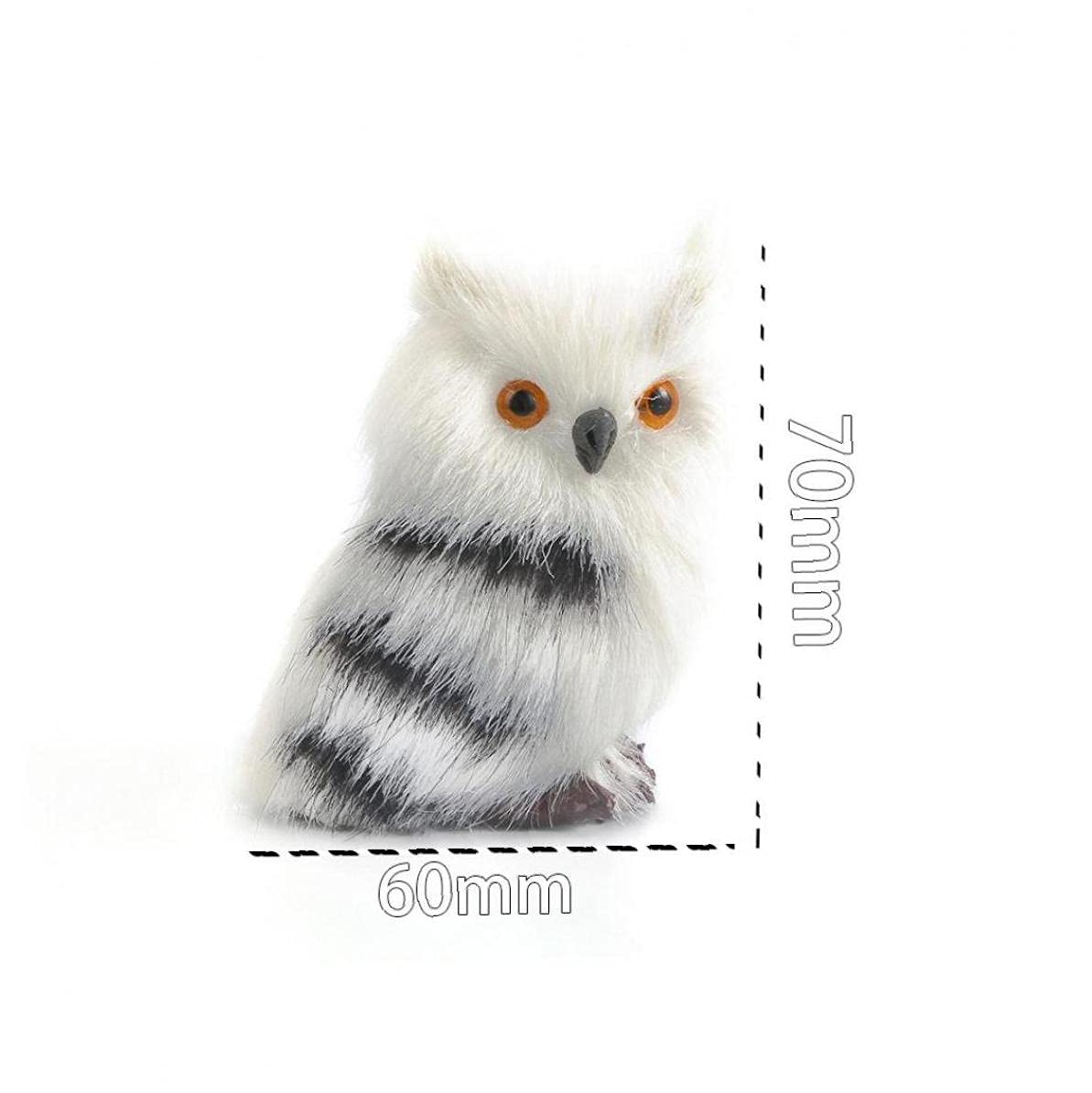 Amazon | SAEYZ 1sかわいいフクロウ白い毛皮のクリスマスの鳥の