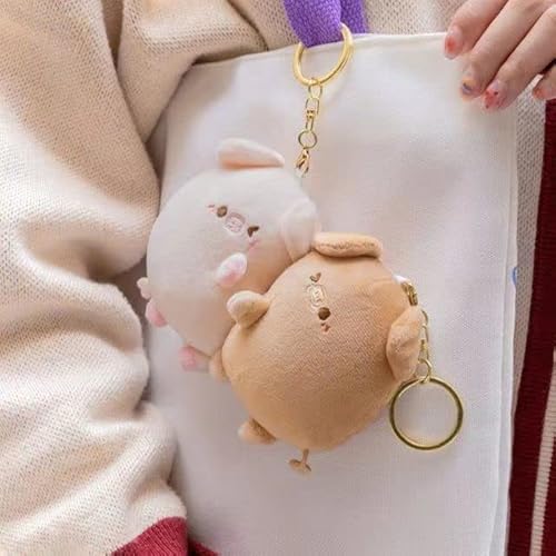 Plush Couple Piggy Magnet Keychain Pendant, Pig Charm Gift Kawaii Piglet Toy Bestie Plushie For Car Keys #TOP2