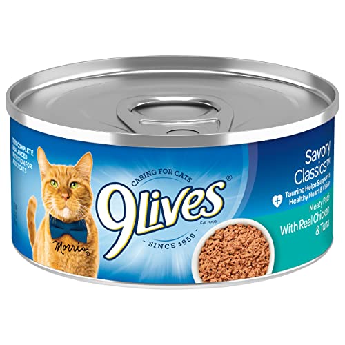 9Lives Meaty Paté With Real Chicken & Tuna Wet Cat Food, 5.5 Ounce (Pack Of 24) #TOP1