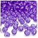 The Crafts Outlet 200-Piece Faceted Plastic Transparent Round Beads, 8mm, Dark Purple