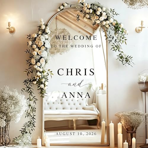 Vinilo Personalizado para Espejo de Boda miniatura 5