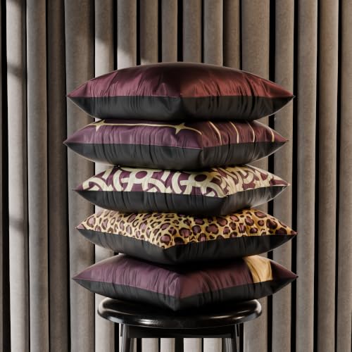 Image of Stoa Paris Cushion Cover Set of 5, Home Decor for Sofa, Bed & Living Room, Digital Printed Cushion Cover 16 Inch x 16 Inch, Soft Touch Finish, Hidden Zip Closure, Charlotte's Relic - Charlotte