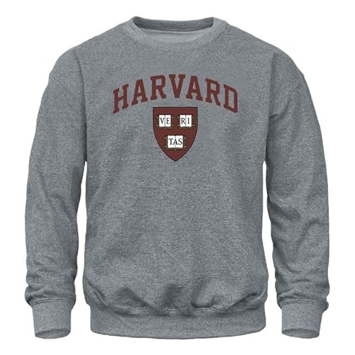 Barnesmith Harvard University Crimson Adult Unisex Crewneck Sweatshirt, Spirit, Charcoal Grey, X-Large