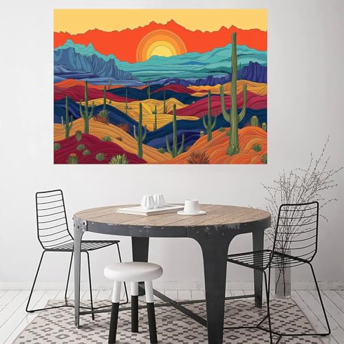 Tableau paysage abstrait 60x80cm pour décoration murale moderne de salon - 2