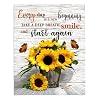 AMERICAN LUXURY GIFTS Every Day Is A New Beginning - Sunflower Motivational Wall Decor - Inspirational Quotes Art for Office Decor, Living Room, Bedroom - 11x14 Unframed Print
