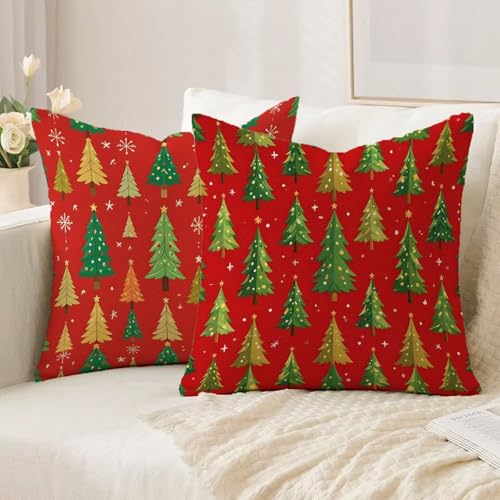 Housse coussin 65x65cm lavable et imperméable contre taches de Noël