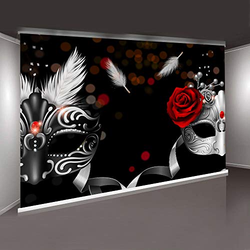 Fondo fotográfico Masquerade 10x7ft negro/plata miniatura 4