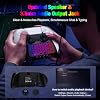 MoKo RGB Backlight Keyboard for PS5 Controller, Bluetooth Wireless Mini Gamepad Chatpad for PlayStation 5 with Upgraded Built-in Speaker & 3.5mm Audio Jack for PS5 Controller Accessories