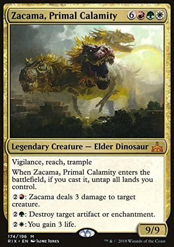Magic: The Gathering Singles MTG Magic The Gathering Zacama, Primal Calamity 174 Rivals of Ixalan Rix Multi colored RIX174 0