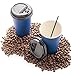 110 Pack Disposable Coffee Cups with Lids - Premium Quality 16 oz To Go Coffee Cups with Sleeves, Tight Lids to Prevent Leaks & Straws - This Paper Hot Cup Holds Shape With Hot Drinks - Midnight Blue
