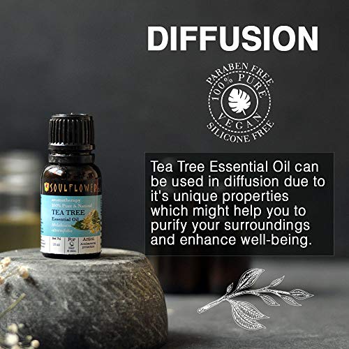 Soulflower Tea Tree Essential Oil 100 Pure, Undiluted, Natural