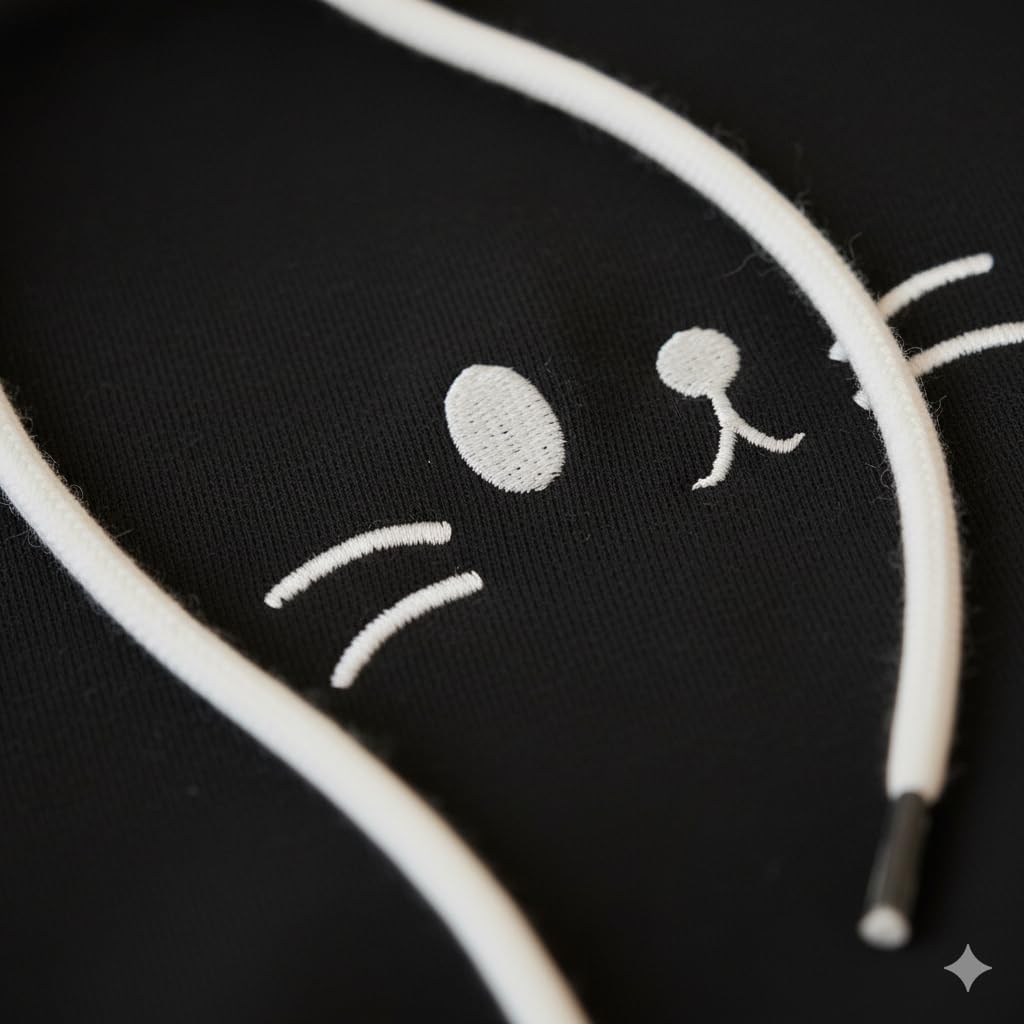 Women Kawaii Cat Ear Hoodie Cute Japanese Anime Hooded Sweatshirt Preppy Meow Graphic Pullover Clothes Fall Winter - Image 8