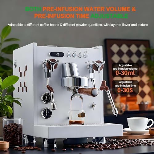 Espumador de Leche Comercial, Vaporizador Automático de Leche de Acero Inoxidable de 2850W con Control Digital de Temperatura, CREA Microespuma de Calidad Barista para Arte Latte