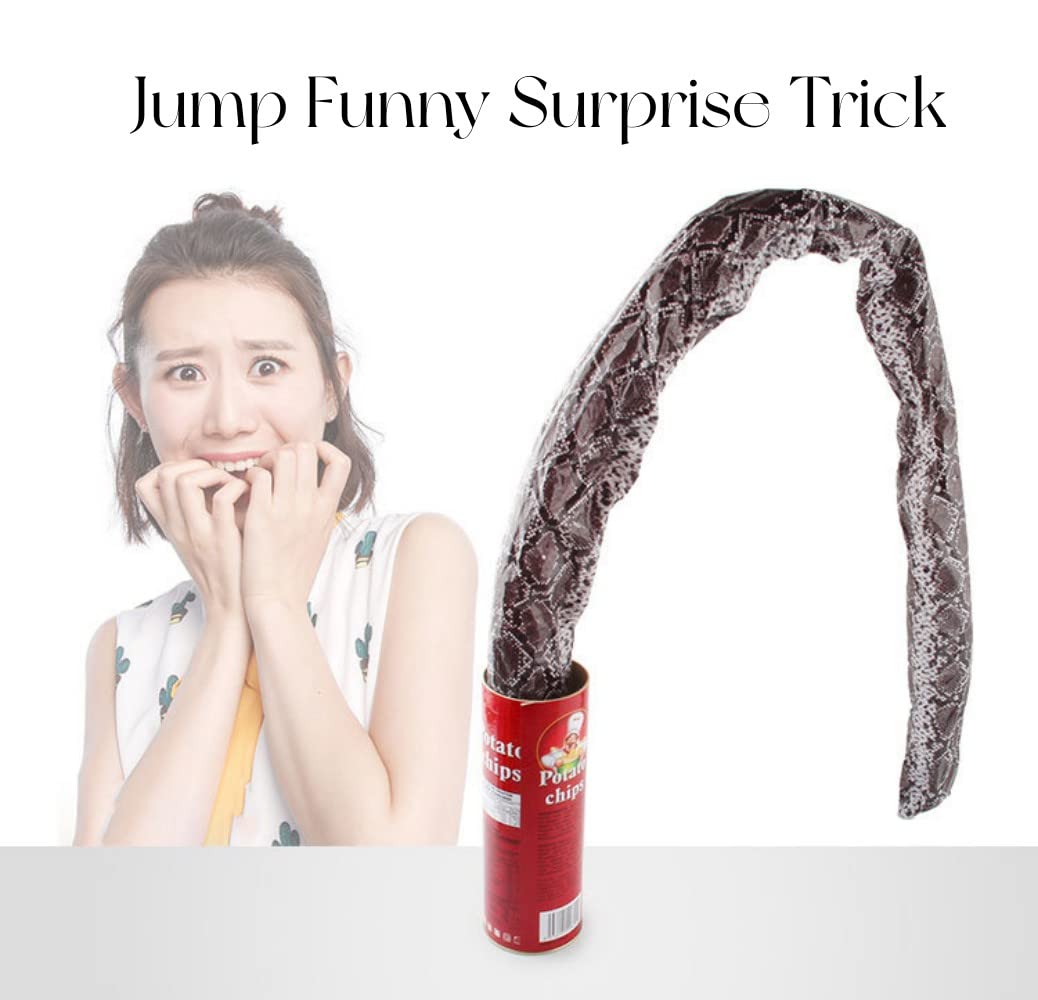 2 Pack Funny Magic Potato Chip Cans Snake Scary Prank Hilarious Chip Cans Jump Funny Surprise Trick for April Fools Day Carnival Halloween Scary Party Decoration Supplies - Image 4