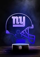 Great Branding New York Giants NFL LED Lampe Licht Logo Helm, Wechselmodus mit 6 unterschiedlichen Farben