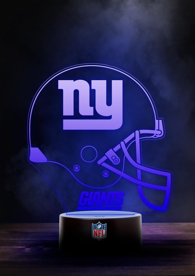 New York Giants NFL - Lampada a LED con logo, modalità intercambiabile con 6 diversi colori