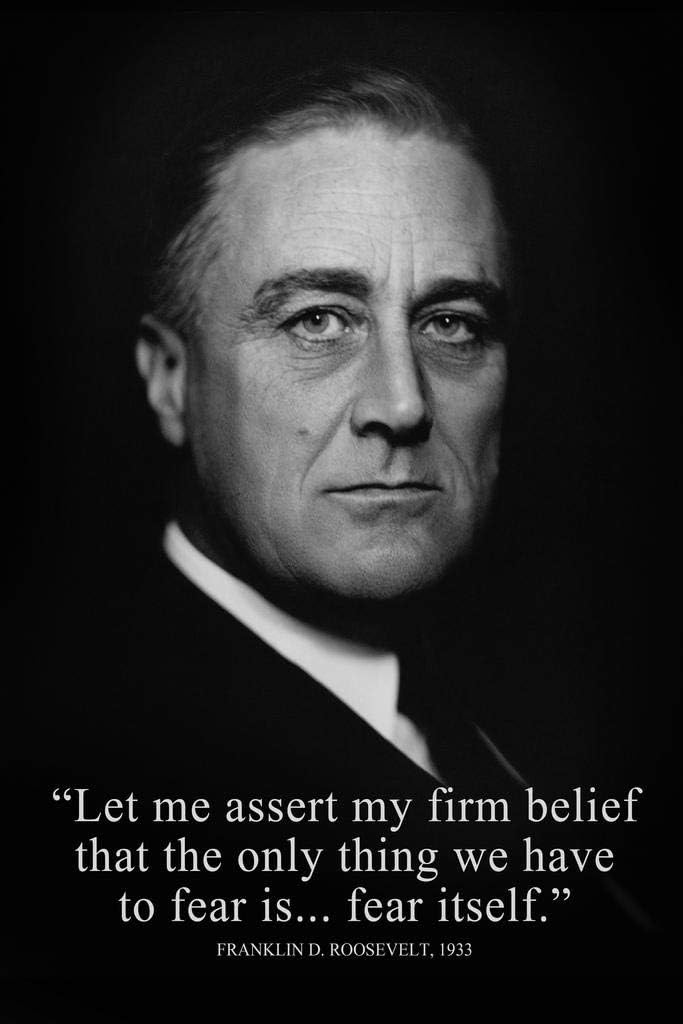 President Franklin D. Roosevelt Fear Itself Famous