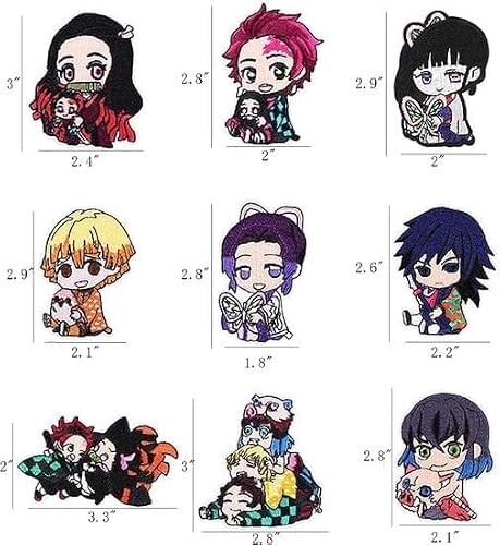 Iron On Anime Patches 19 Pieces Embroidered Iron On/Sew On Decorative Applique Patch Patches For Diy Jeans, Backpacks, Jackets, Shirts, Bag, Caps (19Pcs / Set) #TOP3