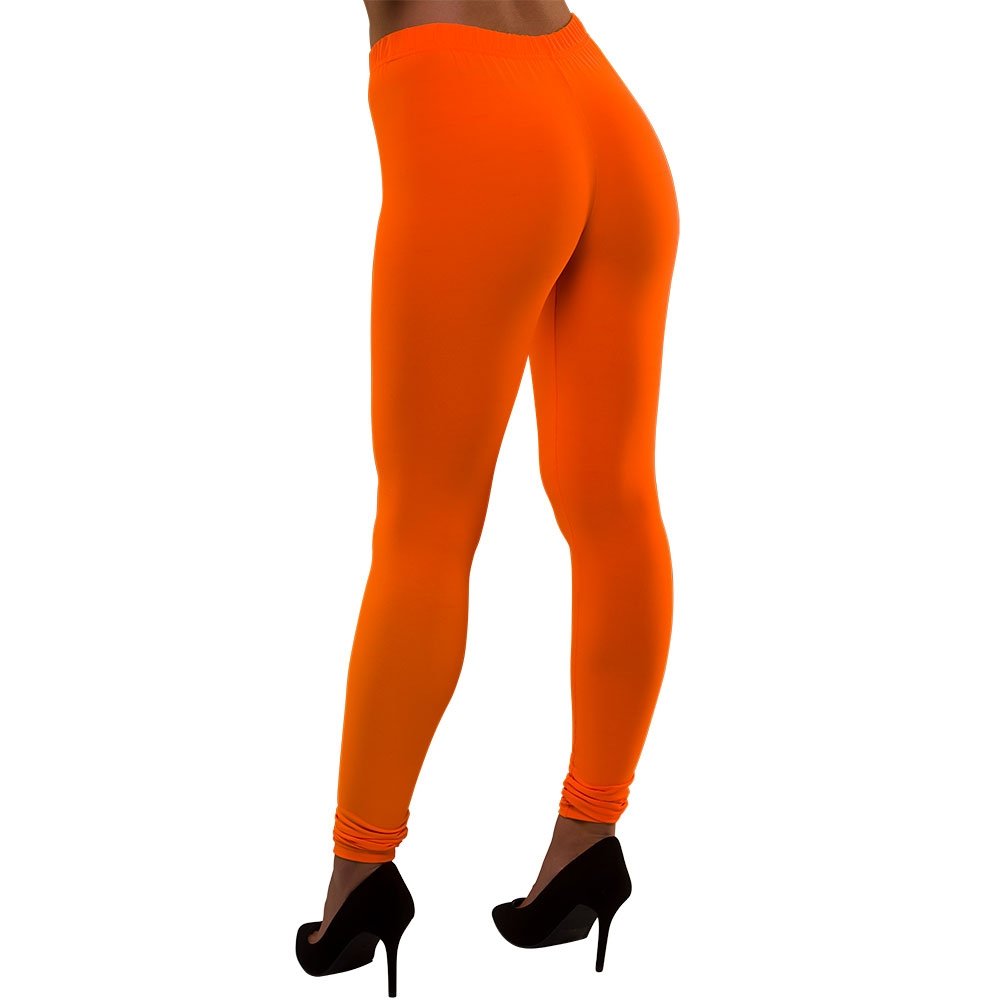 Wicked Costumes Adult 80's Leggings (Neon Orange) - M/L (UK 12-16)