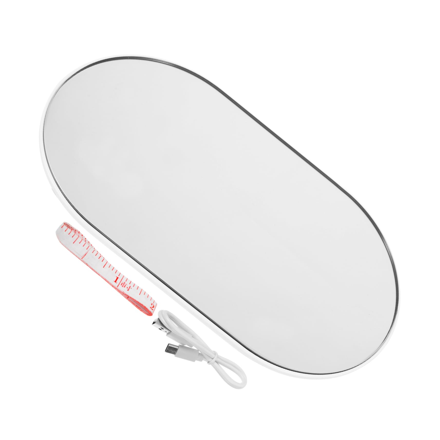 Bilancia Elettronica Digitale per Persone Portatile 26x15 Cm Ricarica Usb, Strumento di Pesatura Preciso per Donne e Uso Domestico, Scala Compatta per Viaggi e Controllo Peso