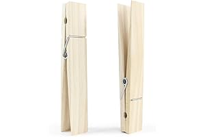 Jumbo Clothespin Bathroom Towel Holder for Wall, Set of 2