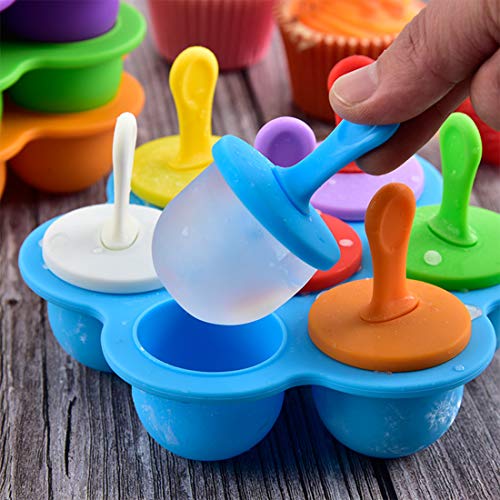Eis am Stiel Formen aus Silikon für Kinder mit Kunststoffstäbchen