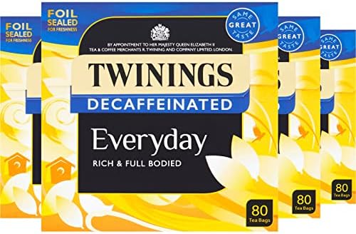 Everyday Decaf Tea | Classic Blend, Rich & Well Rounded Decaffeinated Black Tea | Multipack Bulk Buy, 320 (4 x 80) Biodegradable Tea Bags