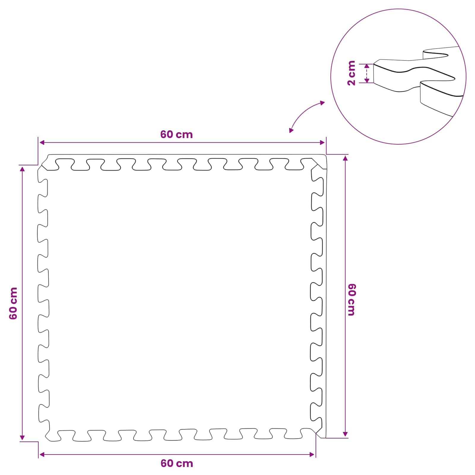 Fußmatten 12 Stück Holz EVA-Schaum 4,32 m² Erweiterbares Puzzle-Design Schutzmatten für Home Gym und Fitnessraum, rutschfest, schalldämmend, vibrationsdämpfend, wasserfest