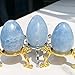 Acxico 1PCS Natural Kyanite Quartz Crystal Dragon Egg Reiki Healing Ball Ornament