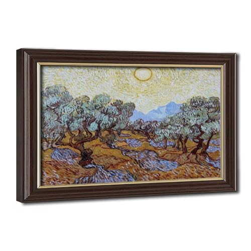 Impression sur toile d'oliviers Van Gogh décoration murale bureau WCYB