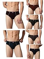 Lux Classic Men’s Brief – Value Pack | 100% Cotton V Shape Underwear | Comfortable Lux Brief Pack of 6 (Color May Vary)