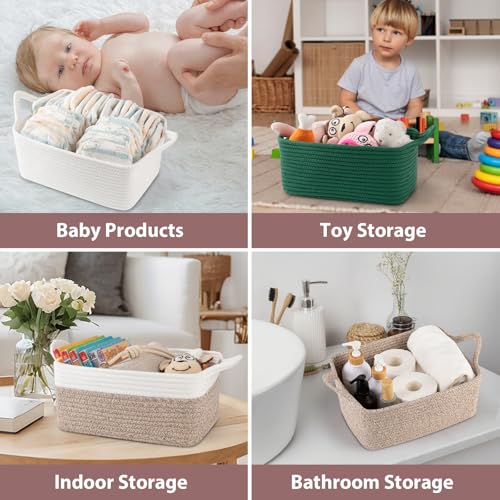 Image of OIASKET Gift Basket Empty with Handle, Small Woven Baskets for Gifts Empty | 13.6 inchx10 inchx5.9 inch, Baby Shower Toy Storage Baskets, Dog Toy Storage for Organizing, with Gift Bag Ribbon Tissue Paper