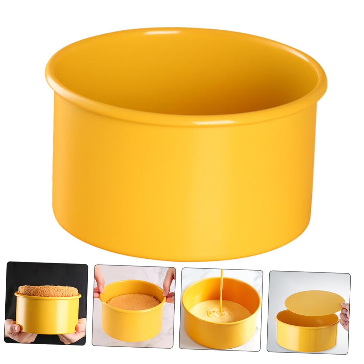 Alipis Molde para Hornear Redondo de Acero Inoxidable Antiadherente