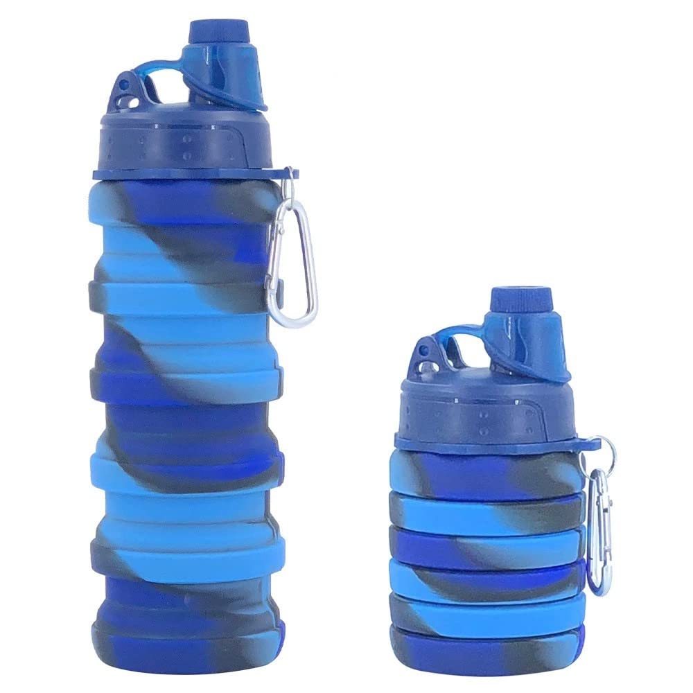 500ml collapsible water bottle Reusable BPA free silicone water bottle