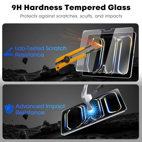 Image of JKSML 2-Pack Screen Protector for iPad Pro 13 Inch M5 /M4 (2025 /2024), Tempered Glass UltraFit Tray for Easy Installation, Case Friendly, Bubble-Free, Face ID & Apple Pencil Support