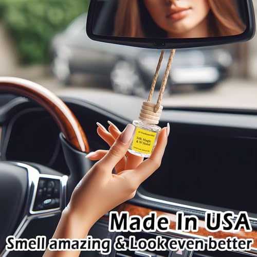 Image of C Classy Hanging Car Air Freshener 2 Pack, 24.K Ma.gicl Essential Oil Diffuser, Long-Lasting Fragrance, Cute Glass Bottle Car Accessories for Women & Men, Made in USA