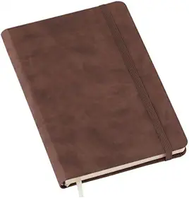 Caderno Sem Pauta Grande A5 14x21 80 Folhas Caderneta de Anotações Capa Emborrachada(marrom sem pauta)