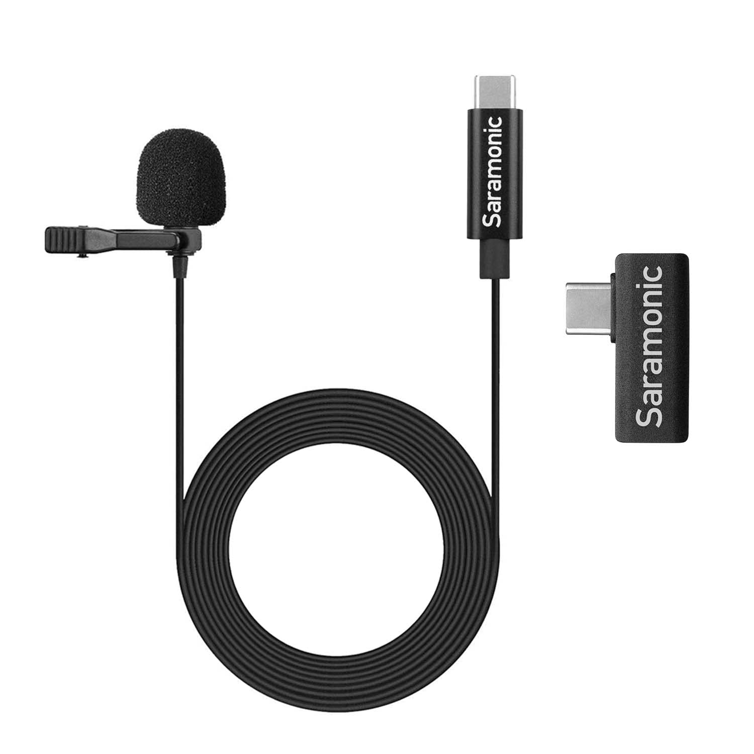 Saramonic Microfoni LavMicro U3B, Plug & Play Microfono Lavalier omnidirezionale per smartphone, tablet dispositivi USB-C, ideale per vlogging, riprese, registrazione, live streaming (236,22 ″)