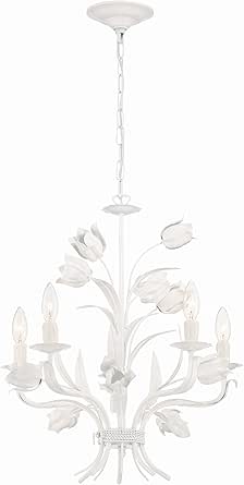 Crystorama Southport 5 Light Wet White Chandelier