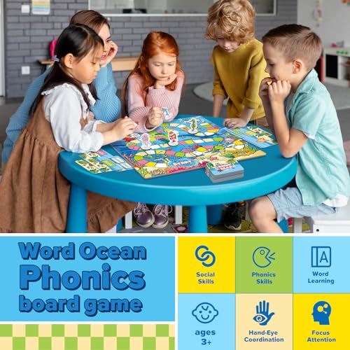 Juego de Mesa Educativo Phonics Ocean para Niños 4-6 Años miniatura 6