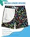Aueyan Swimming Trunks for Boys Size 10-12 Cool Neon Swim Shorts with Mesh Liner Black Fashion Bathing Suit Design Print